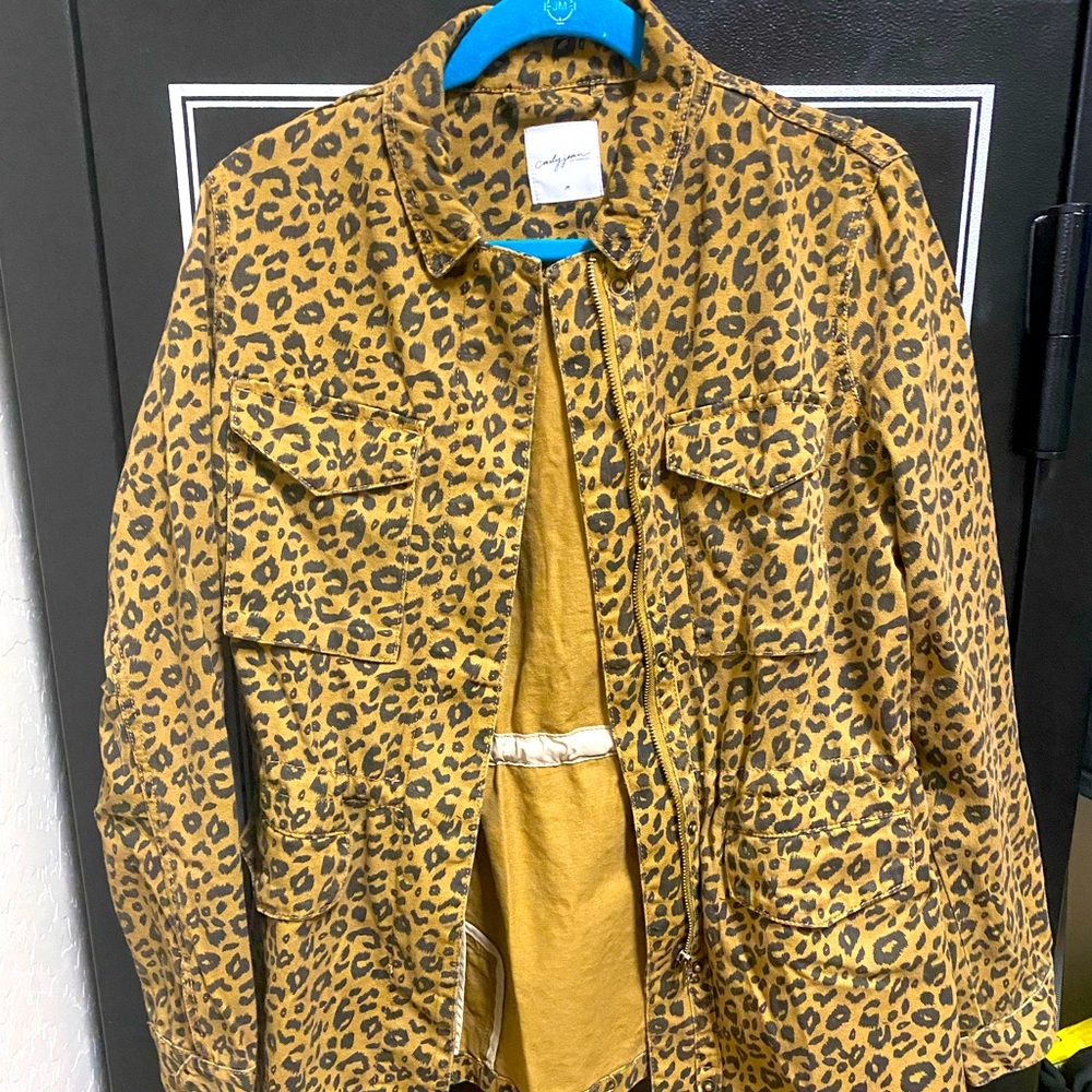 Carly Jean LOs Angeles Leopard Utility Jacket